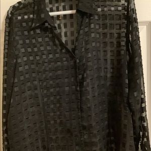 Joanna sheer black blouse